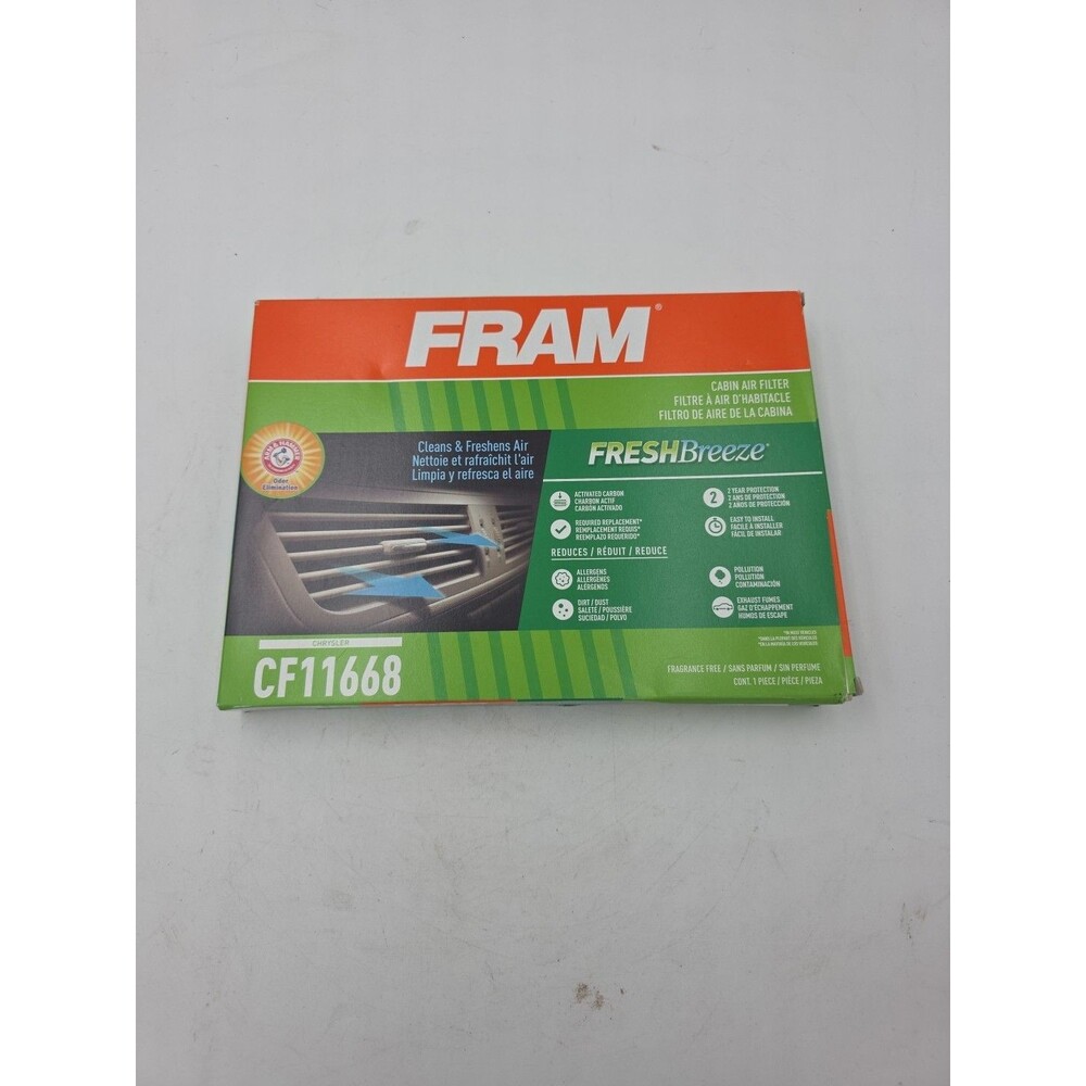 Fram CF11668 FreshBreeze Cabin Air Filter with Arm & Hammer Odor Elimination